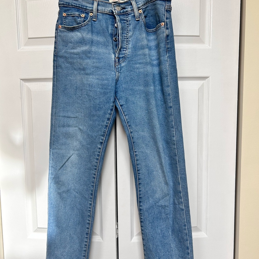 Levi's Wedgie Straight Leg Blue Denim Jeans